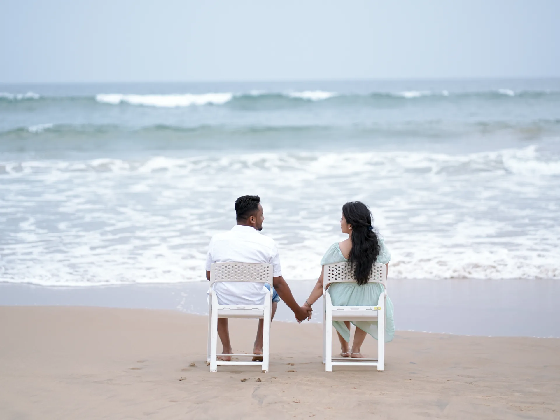 Wedding Photography in Bhubaneswar: couple at a beach pre-wedding shoot in Odisha